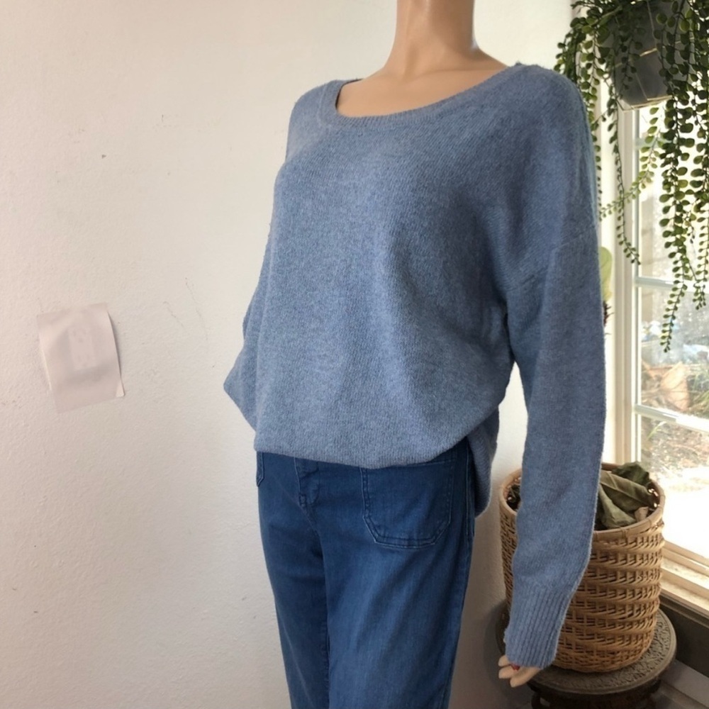 ELLEN TRACY knit crew neck sweeter blue size:XL Knit Sweater